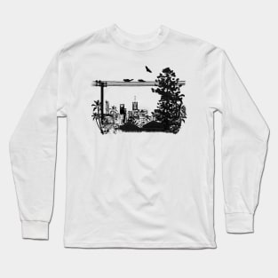 Brisbane Evening Skyline Long Sleeve T-Shirt